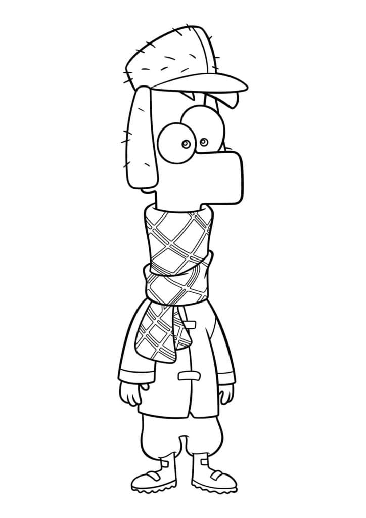 Desenho de Ferb para Colorir