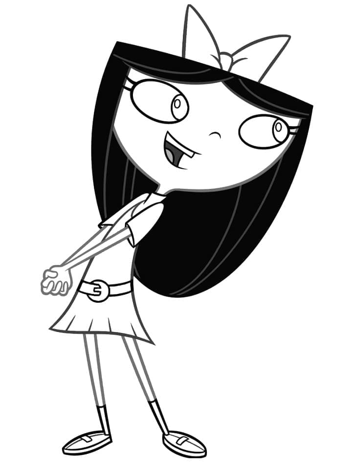 Desenho de Isabella Feliz para Colorir