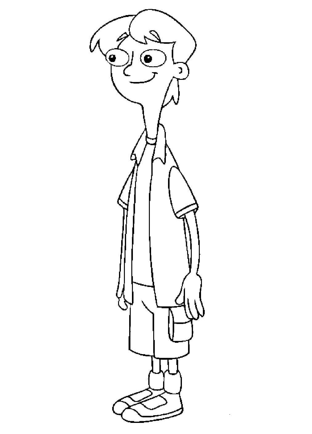 Desenho de Jeremy de Phineas e Ferb para Colorir
