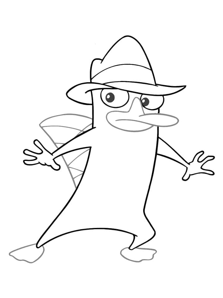 Desenho de Perry de Phineas e Ferb para Colorir