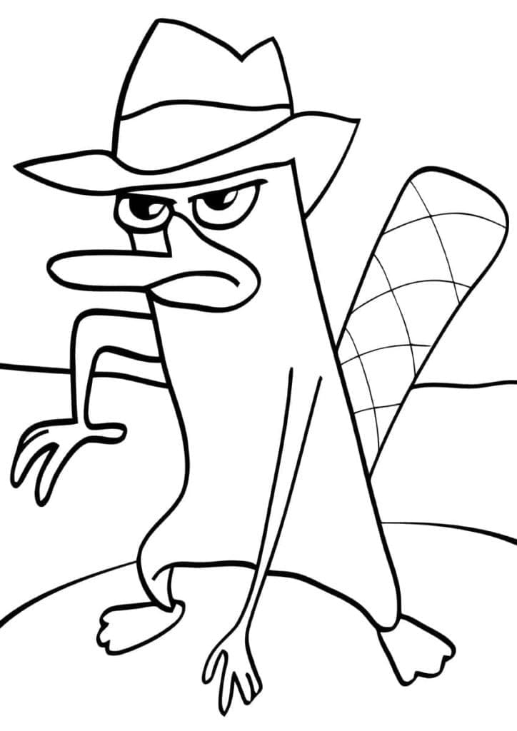 Desenho de Perry o Ornitorrinco para Colorir