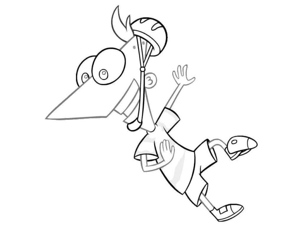 Desenho de Phineas Incrível para Colorir