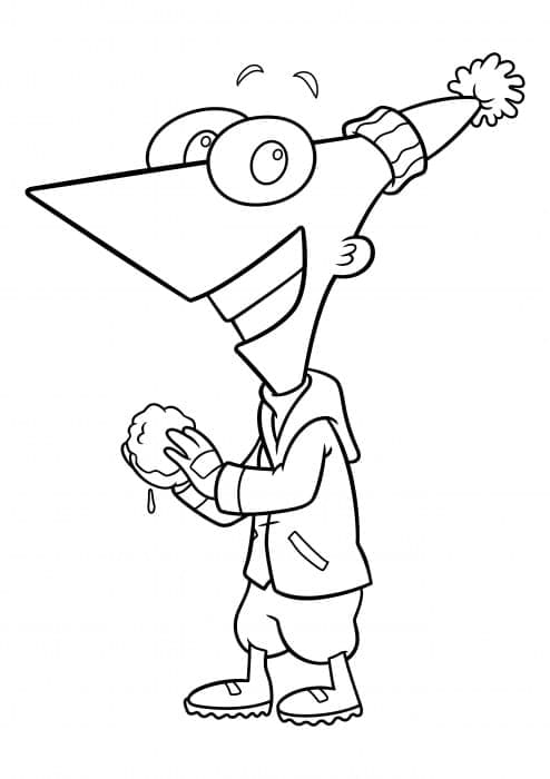 Desenho de Phineas de Phineas e Ferb para Colorir