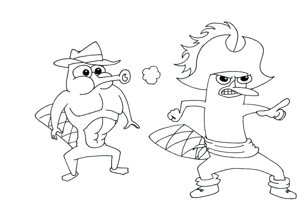 Desenho de Phineas e Ferb Grátis para Crianças para Colorir
