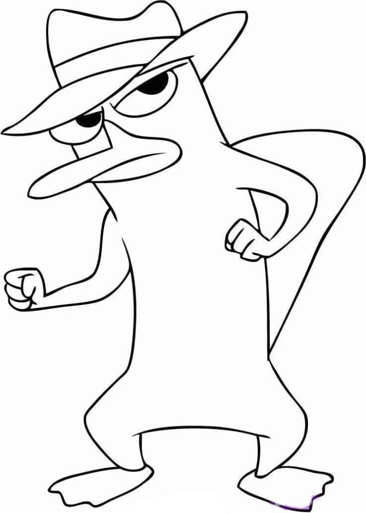 Desenho de Phineas e Ferb Imprimivel para Colorir