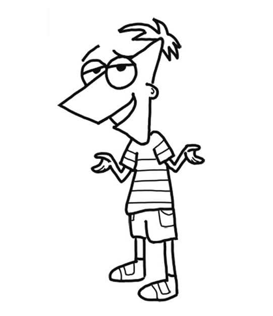 Desenho de Phineas para Colorir