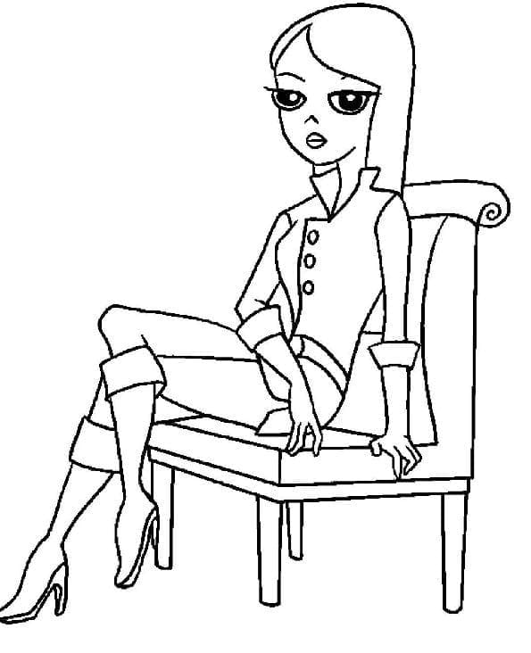 Desenho de Vanessa de Phineas e Ferb para Colorir