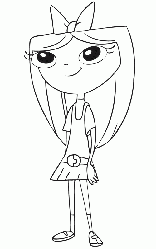 Desenho de Candace Flynn A4 para Colorir