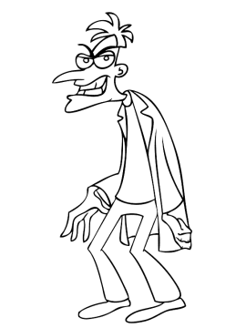 Desenho do Dr Doofenshmirtz para Colorir