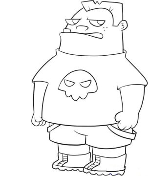 Desenho Imprimível de Buford Irritado A4