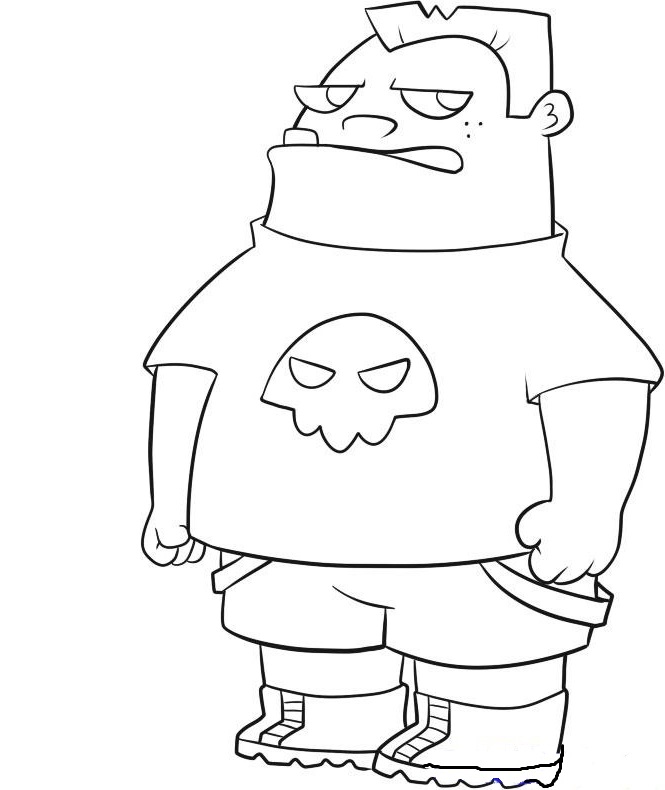 Desenho Imprimivel de Buford Irritado A4