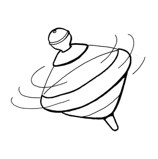Desenho de Pião para Colorir e Imprimir Pdf