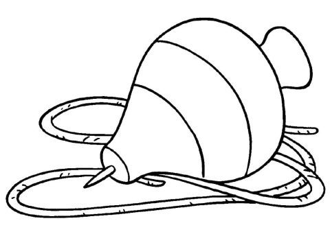 Desenho de pião para Colorir Pdf