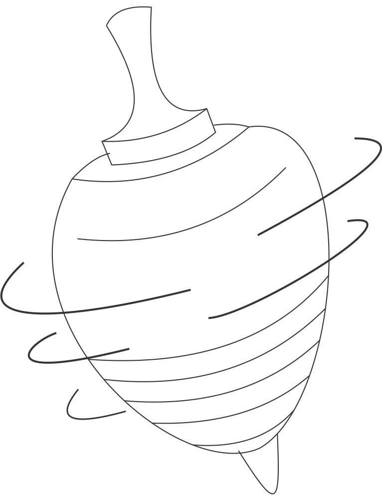 Desenho de Pião para Imprimir e Baixar