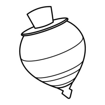 Desenho de pião Pdf Imprimível para Colorir
