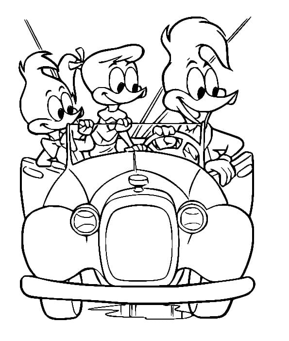 Desenho de Picá Pau para Crianças de 1 Ano para Colorir