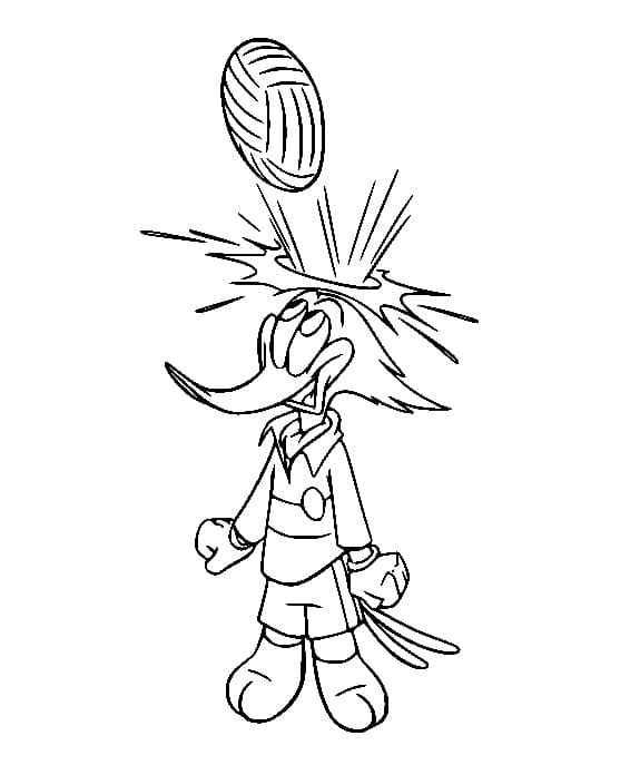 Desenho de Picá Pau para Crianças de 2 Anos para Colorir