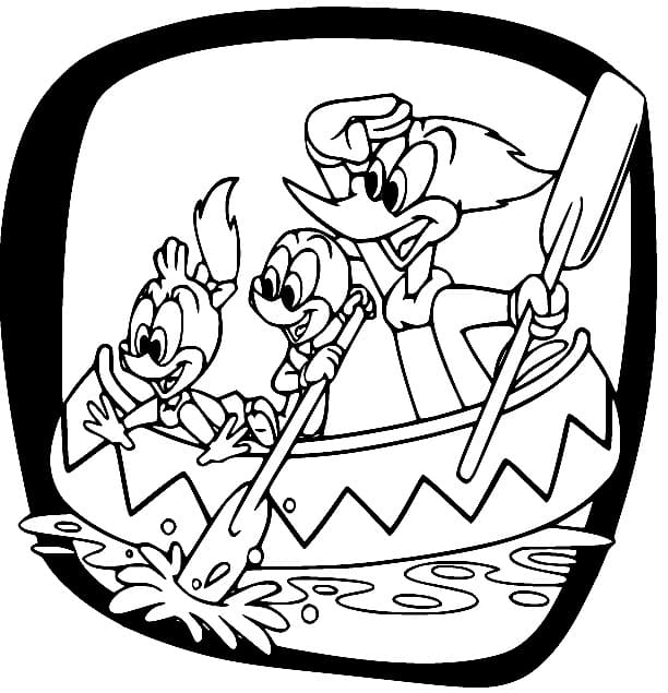 Desenho de Picá Pau para Crianças de 4 Anos para Colorir