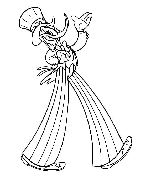 Desenho de Picá Pau de Desenho Animado para Colorir