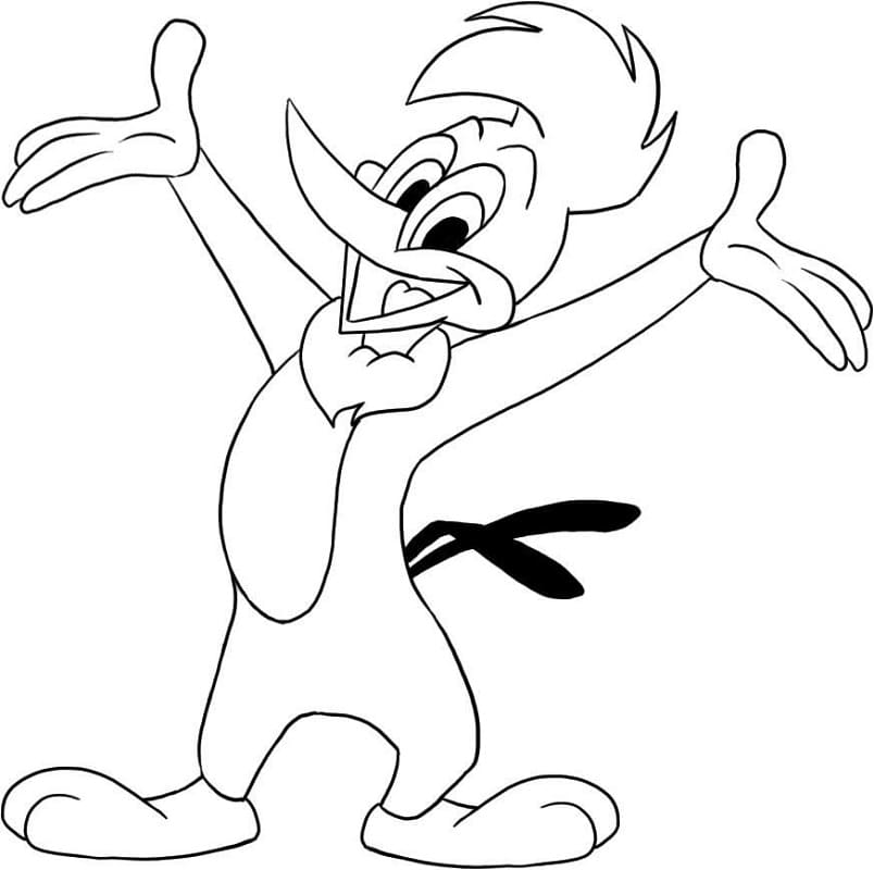 Desenho Picá Pau 3 para Colorir