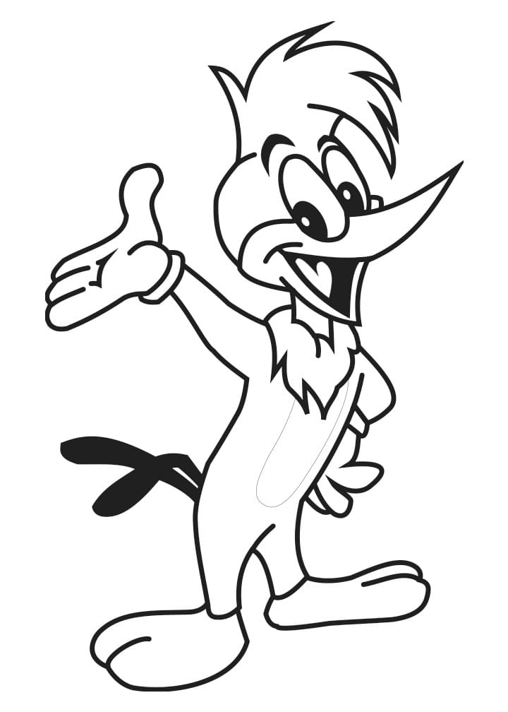 Desenho Picá Pau 5 para Colorir