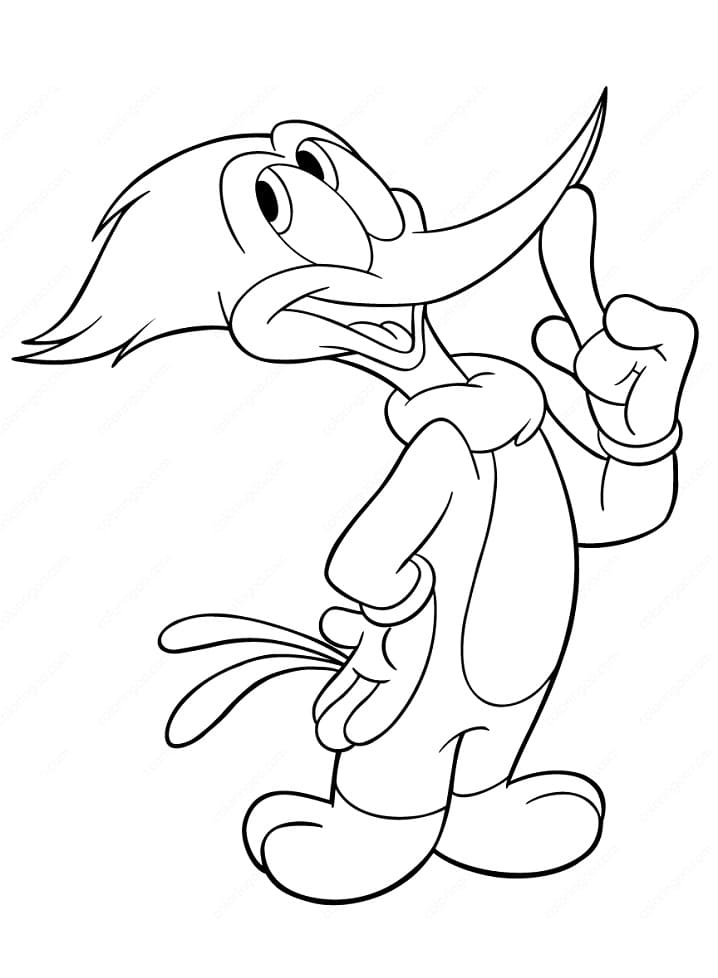 Desenho Picá Pau 6 para Colorir