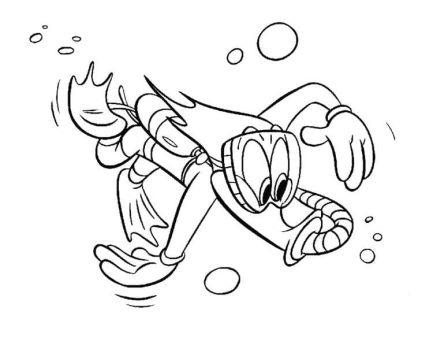 Desenho Pica Pau Mergulhando para Colorir