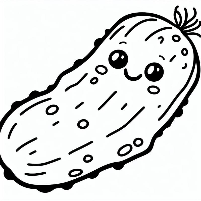 Desenho de Picles Fofo para Colorir