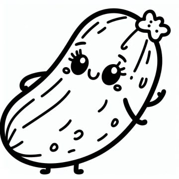 Desenho de Um Picles adorável para Colorir