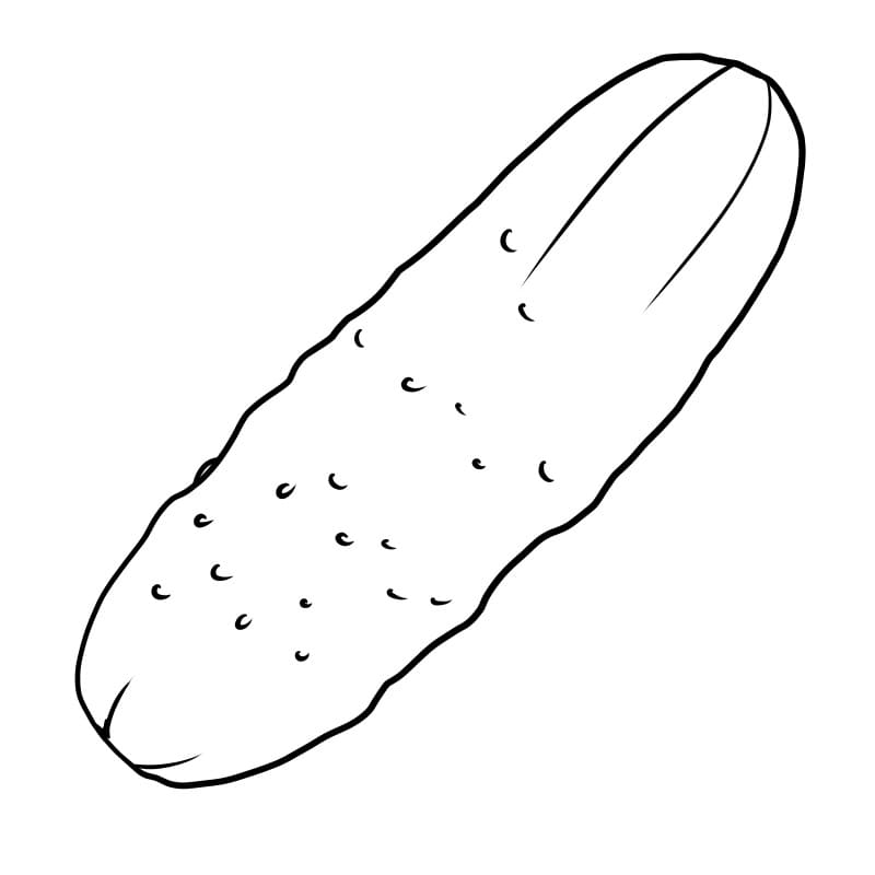 Desenho de um Picles para Colorir