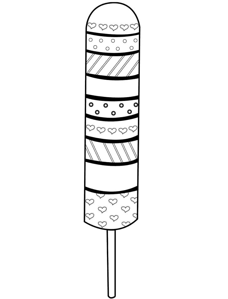 Desenho de Picole Fruta para Colorir e Imprimir