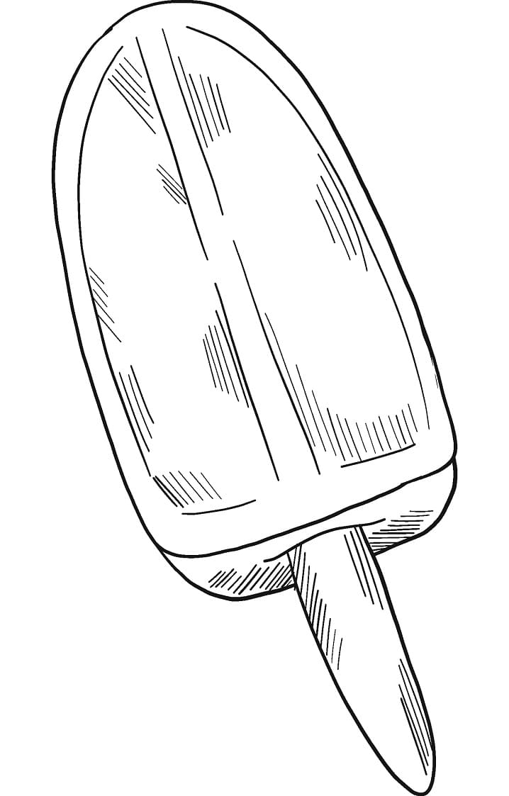 Desenho de Picole Imprimivel para Pintar