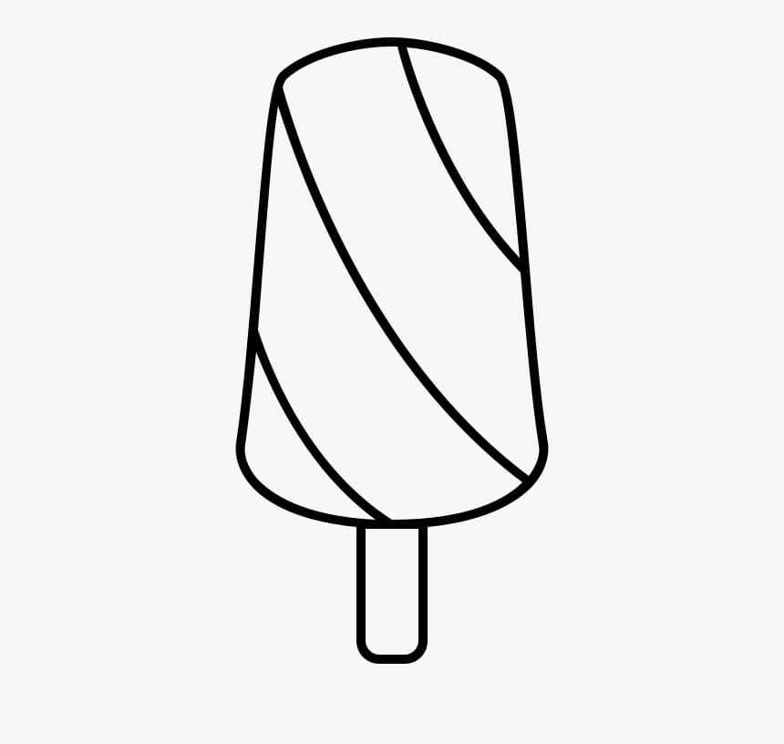 Desenho de Picole para Colorir com Lápis de Cor