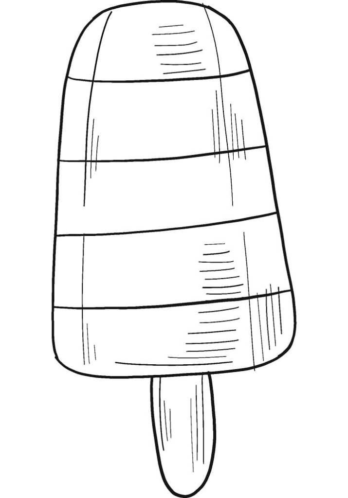 Desenho de Picole para Colorir Pdf