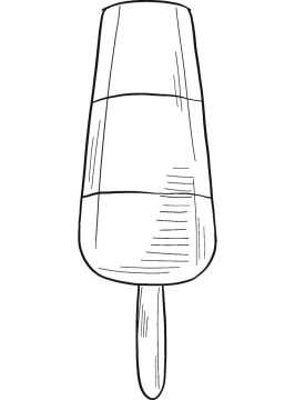 Desenho de Picole Sabor Chocolate para Colorir