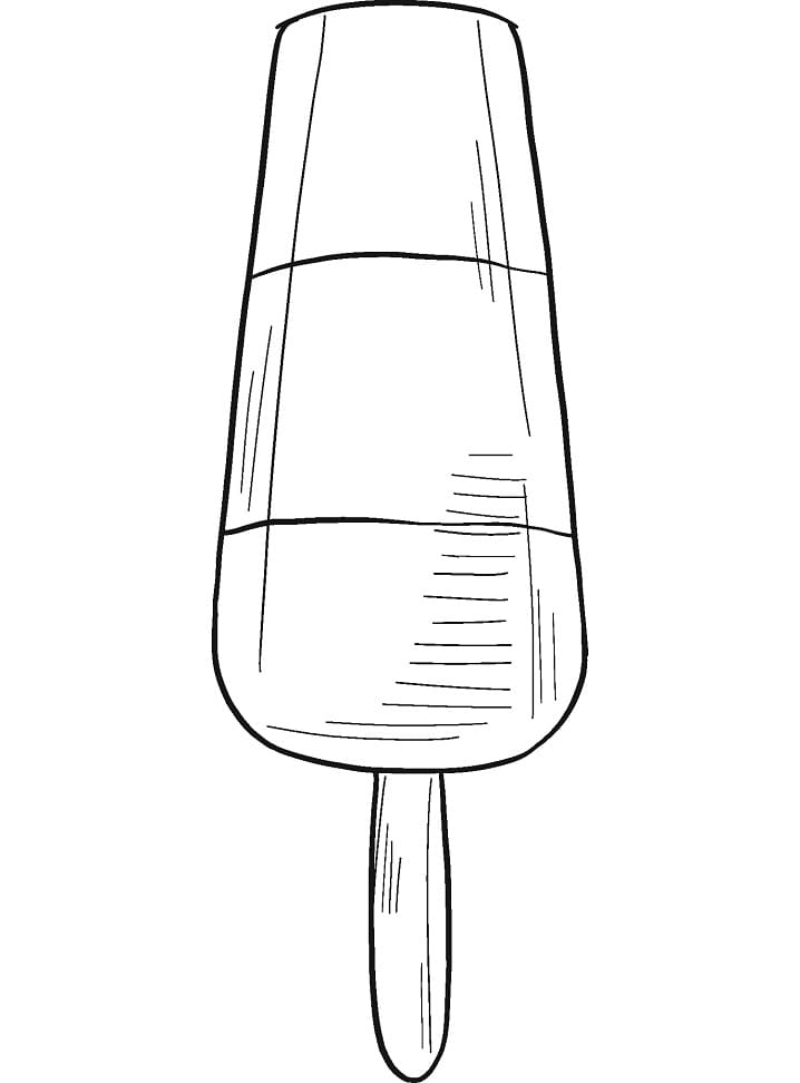 Desenho de Picole Sabor Chocolate para Colorir