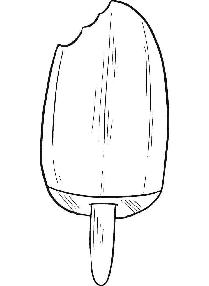 Desenho de Picole Sabor Limão para Colorir