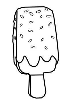 Desenho de Picole Sabor Morango para Colorir