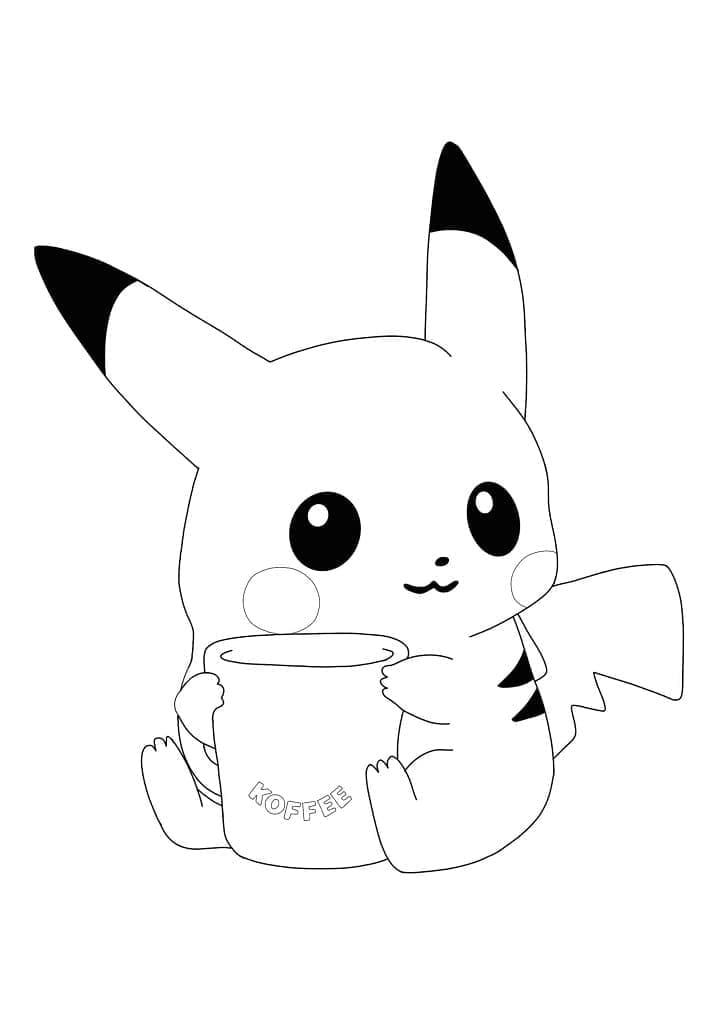 Desenho de Imagem de Pikachu para Colorir