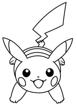 Desenho de Pokemon Pikachu Muito Fofo para Colorir