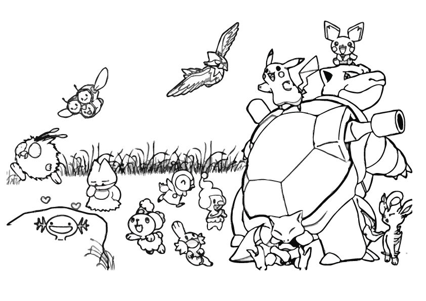 Desenhos de Pikachu para Colorir