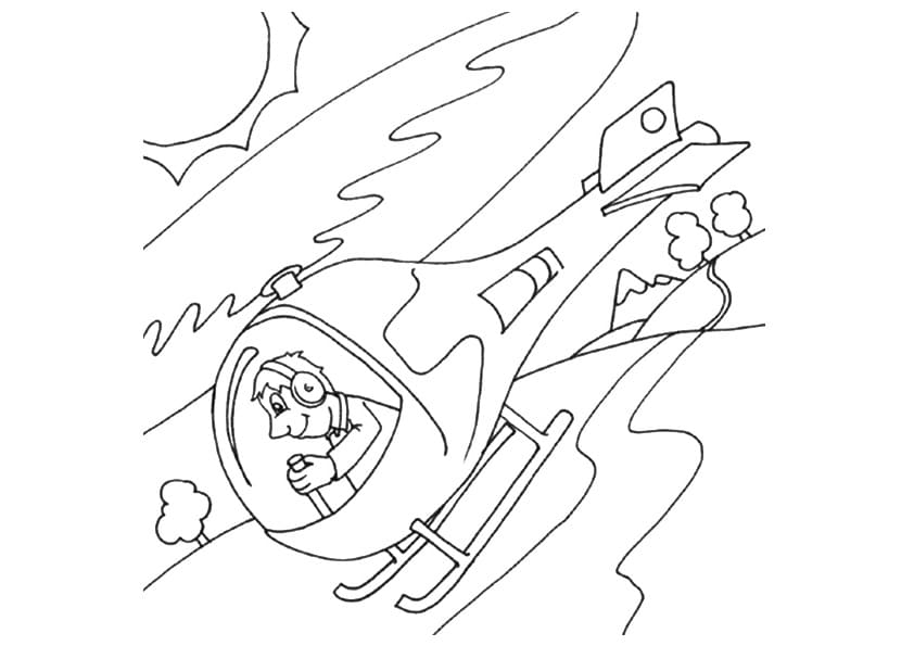 Desenho de Piloto Pdf Imprimivel para Colorir