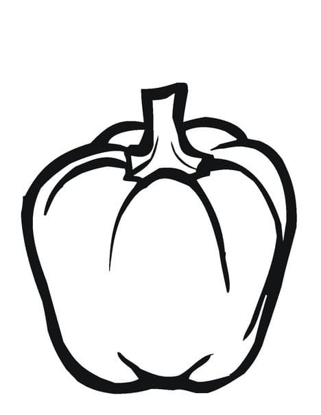 Desenho de Pimentão para Colorir Online Pdf