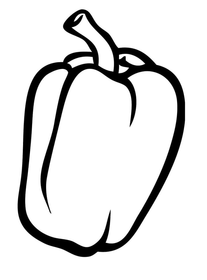 Desenho de Pimentão para Colorir Pdf