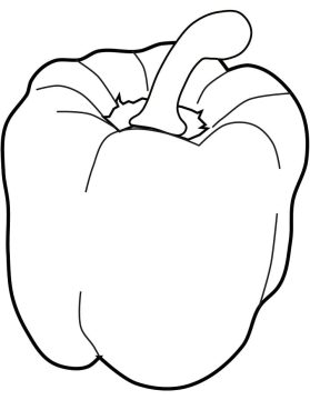 Desenho de pimentão para Imprimir e Baixar