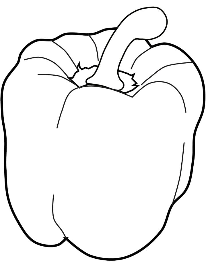 Desenhos de Pimentão para Colorir