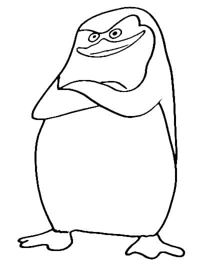 Desenho de Capitão Pinguim para Colorir