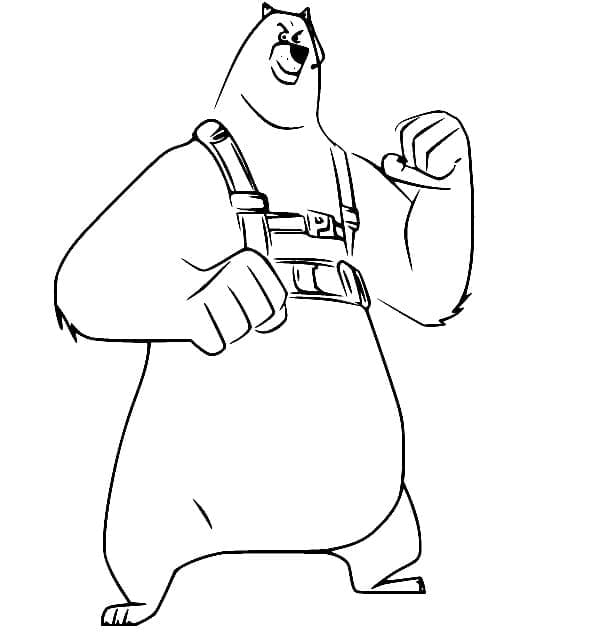 Desenho de Corporal de Pinguins de Madagascar para Colorir