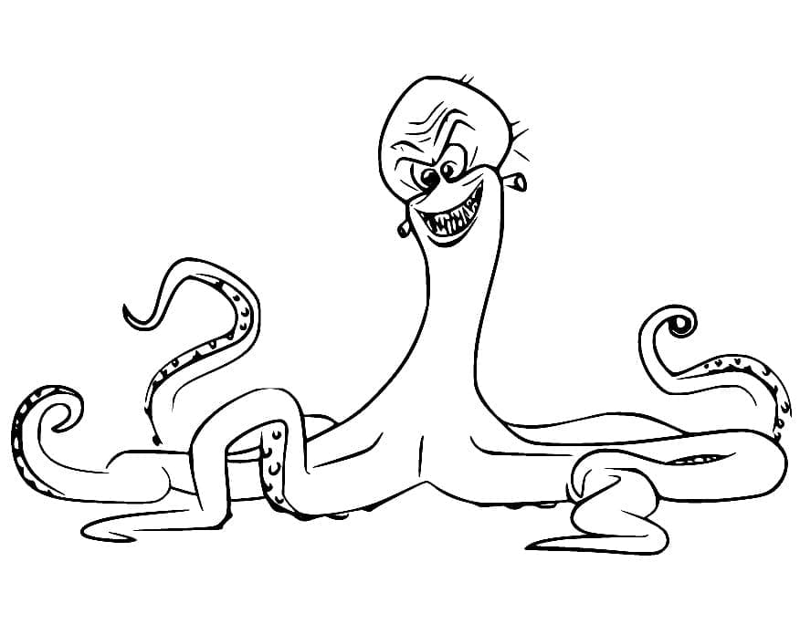 Desenho de Dave de Pinguins de Madagascar para Colorir