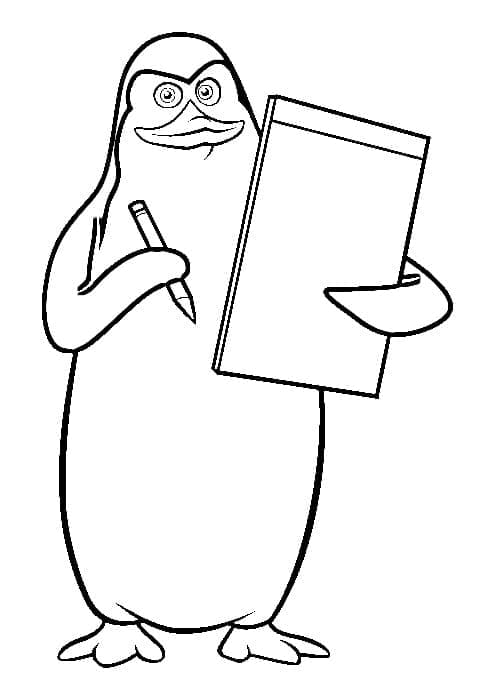 Desenho de Kowalski de Pinguins de Madagascar para Colorir
